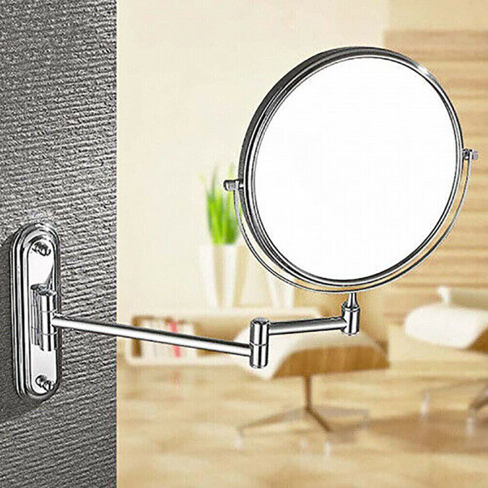 Vibe Geeks Double-Sided 5X/10X Magnifying Makeup Mirror With Swivel Arm For Optimal Viewing Angle