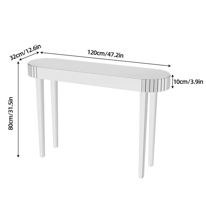 Vibe Geeks High-End Console Table Mirrored Vanity Makeup Desk Entryway Table