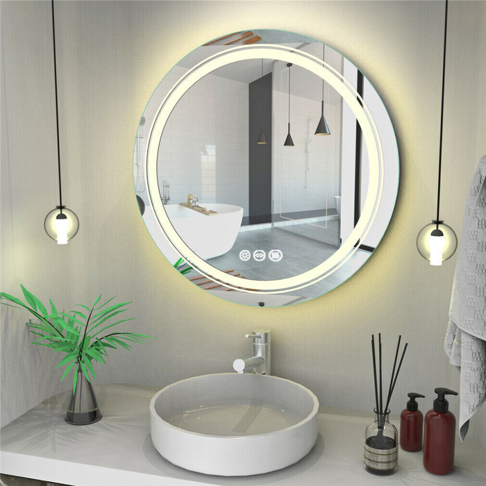 Vibe Geeks Smart Led Light Dimmable Mirror For Bathroom