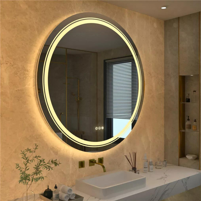 Vibe Geeks Smart Led Light Dimmable Mirror For Bathroom