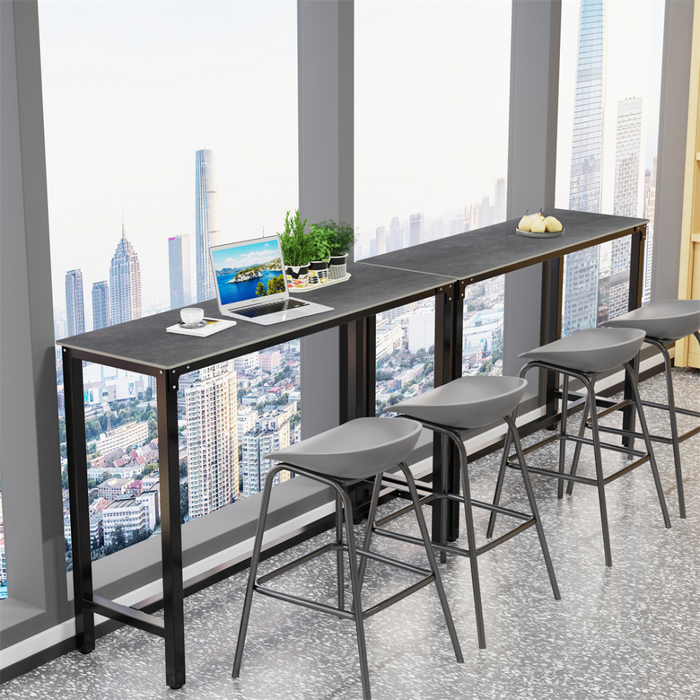 Vibe Geeks Modern Black/White Bar Table