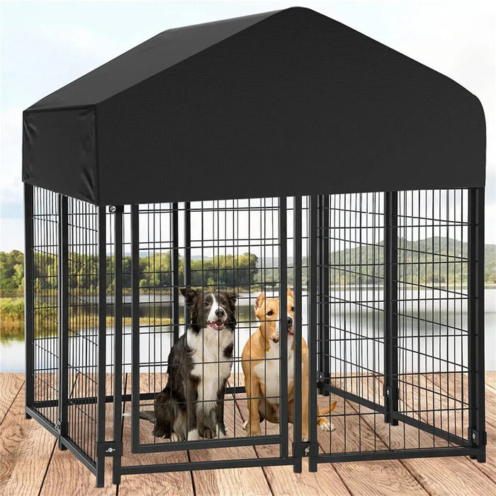 Vibe Geeks Outdoor Dogs Welded Wire Kennels And Runs Crates For Yard