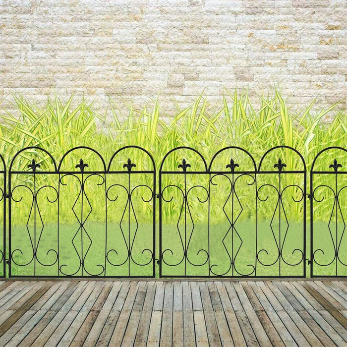 Vibe Geeks 5Pcs Outdoor Rustproof Landscape Border Folding Patio Fences