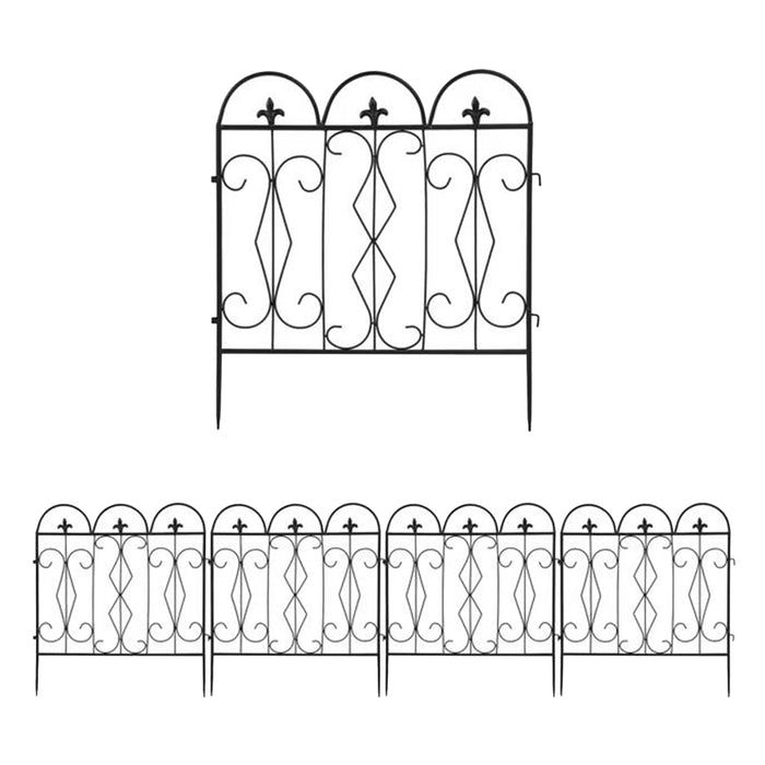 Vibe Geeks 5Pcs Outdoor Rustproof Landscape Border Folding Patio Fences