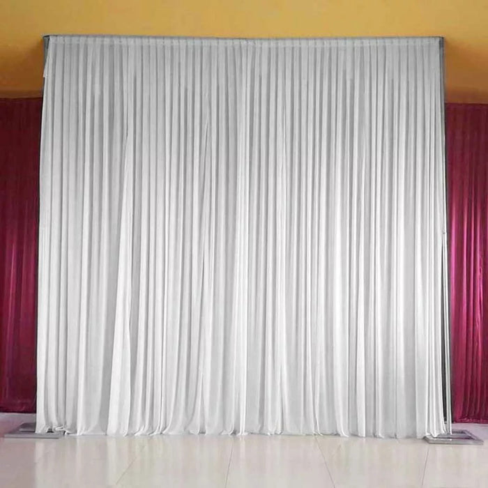 Vibe Geeks 10Ft White Pleated Decoration Wedding Photography Backdrop Curtain