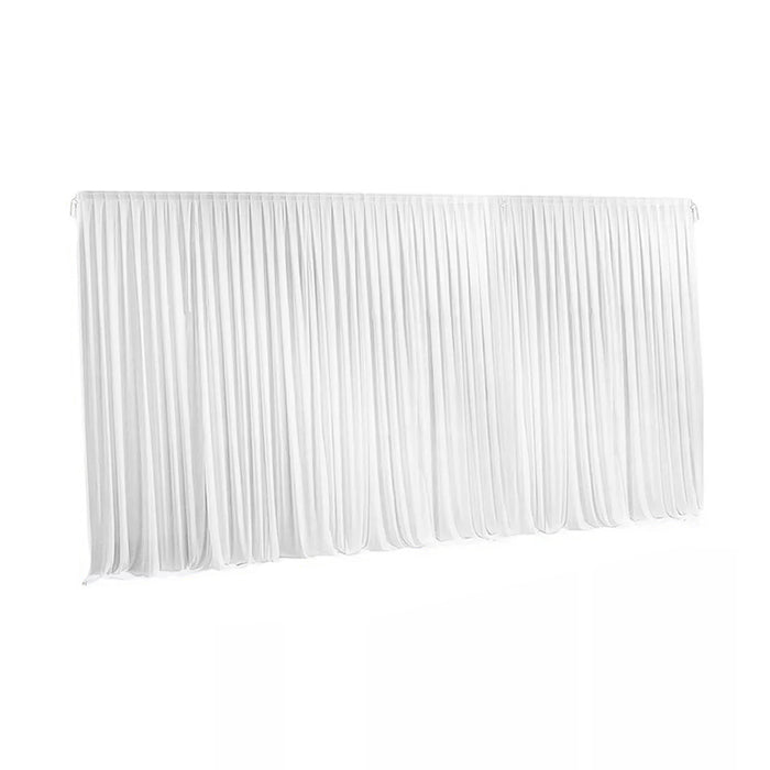 Vibe Geeks 10Ft White Pleated Decoration Wedding Photography Backdrop Curtain