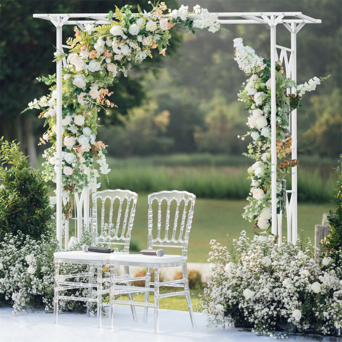 Vibe Geeks Stereoscopic Garden Arch Arbor Metal Wedding Arch Decor Pergola Trellis