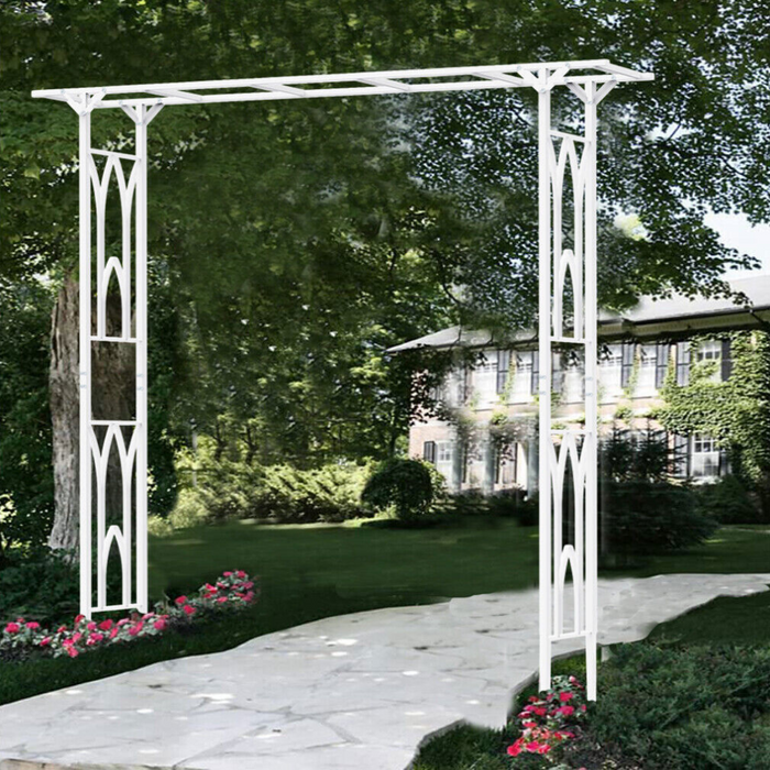 Vibe Geeks Stereoscopic Garden Arch Arbor Metal Wedding Arch Decor Pergola Trellis