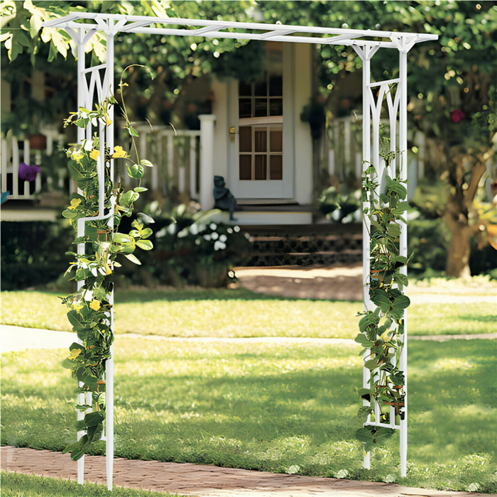 Vibe Geeks Stereoscopic Garden Arch Arbor Metal Wedding Arch Decor Pergola Trellis