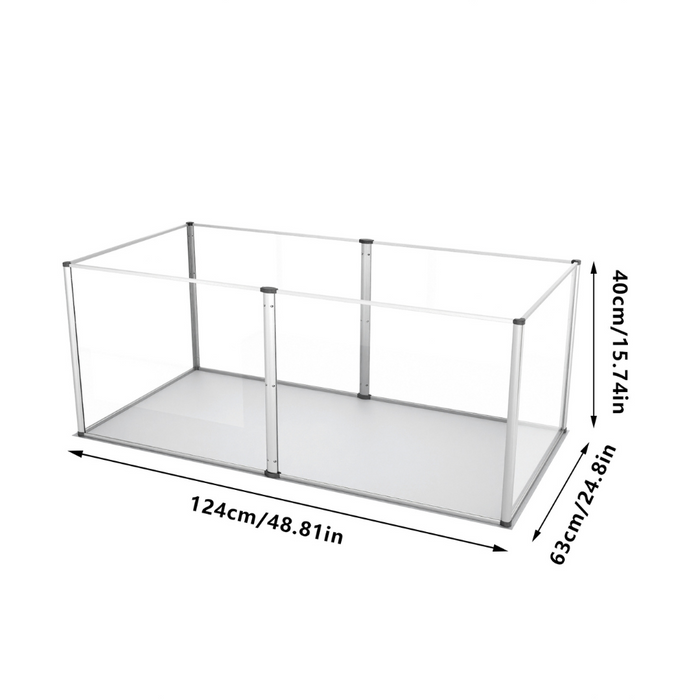 Vibe Geeks 6 Panels Acrylic Pet Dog Playpen Puppy Crate Kennel Fence With Waterproof Pad