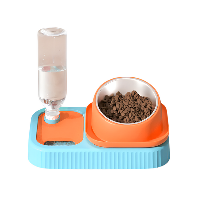 Vibe Geeks 3 In 1 Pet Food Container With Automatic Drinking Bottle