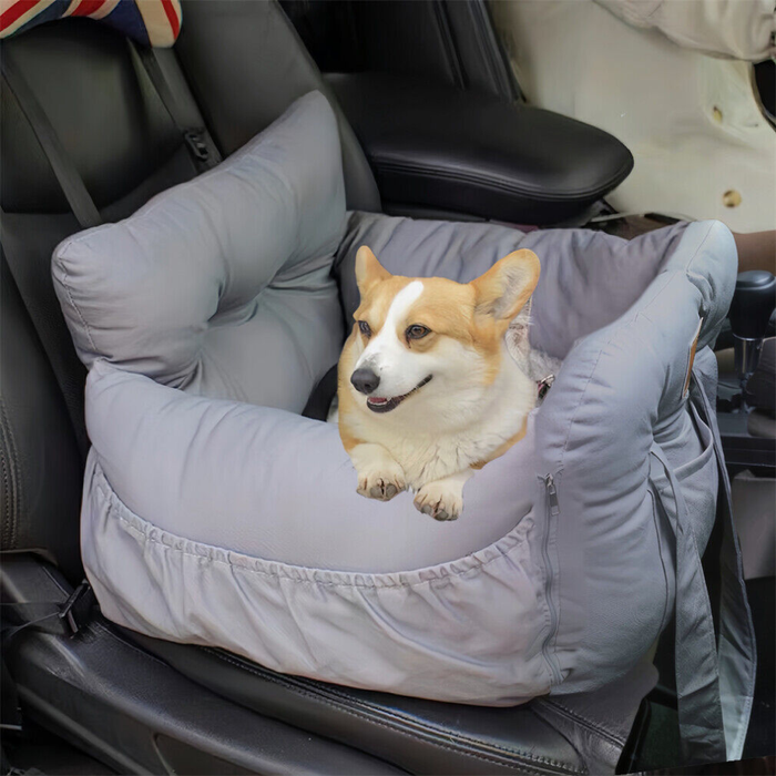 Vibe Geeks Dog Car Seat With Safety Belt Pet Booster Nest Cushion