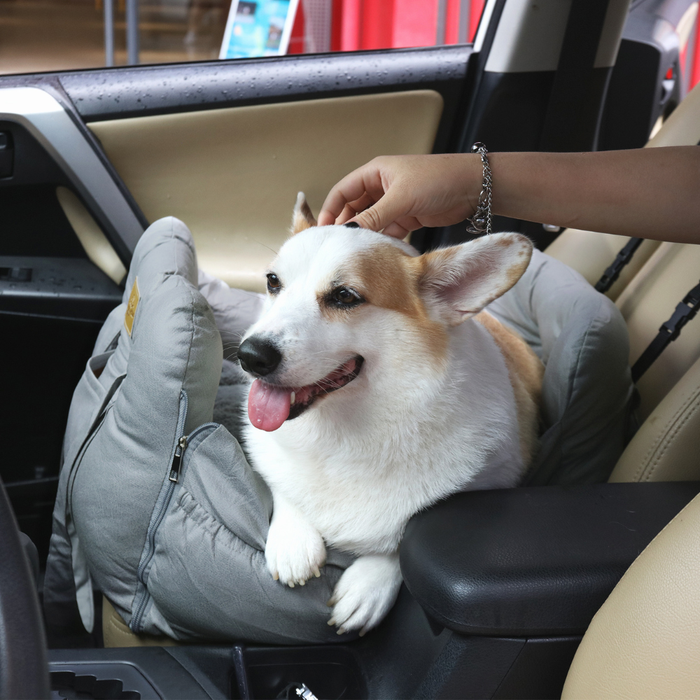 Vibe Geeks Dog Car Seat With Safety Belt Pet Booster Nest Cushion