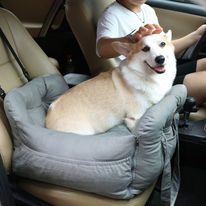 Vibe Geeks Dog Car Seat With Safety Belt Pet Booster Nest Cushion