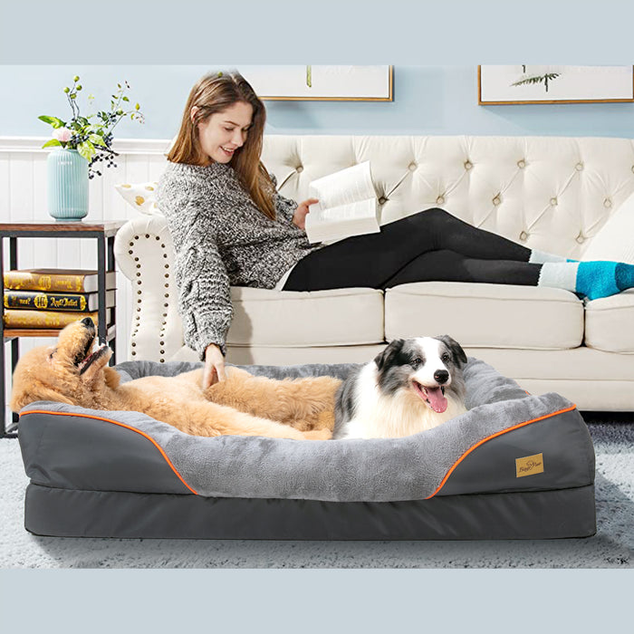 Vibe Geeks Jumbo Orthopedic Dog Bed Elevated Cushion Warm Waterproof Mattress