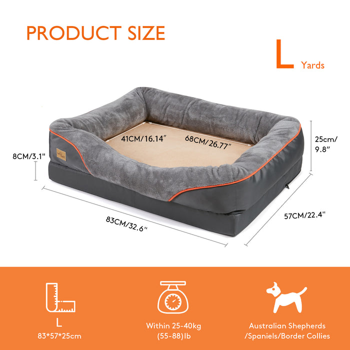 Vibe Geeks Jumbo Orthopedic Dog Bed Elevated Cushion Warm Waterproof Mattress