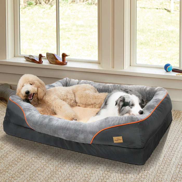 Vibe Geeks Jumbo Orthopedic Dog Bed Elevated Cushion Warm Waterproof Mattress