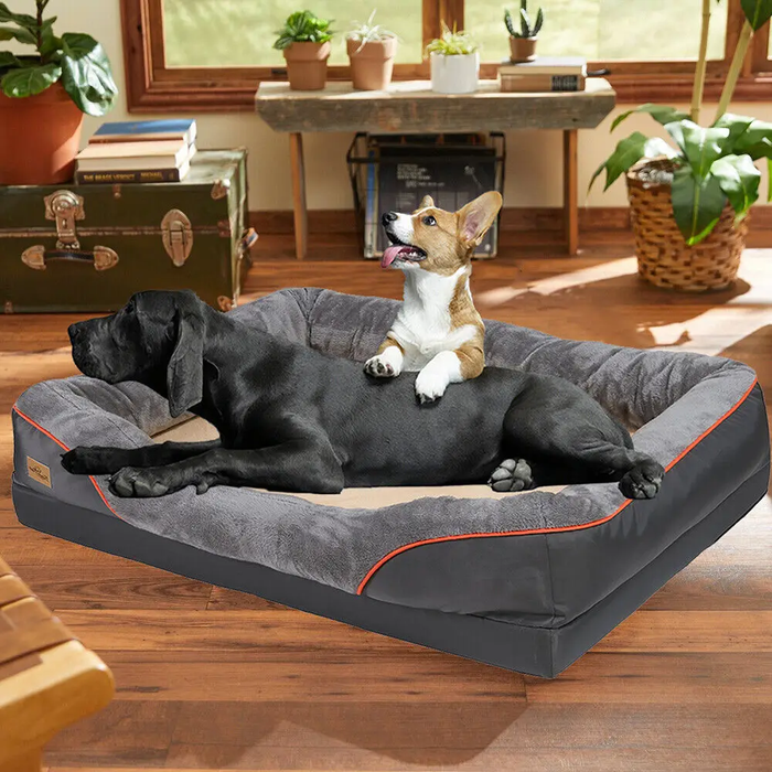 Vibe Geeks Jumbo Orthopedic Dog Bed Elevated Cushion Warm Waterproof Mattress