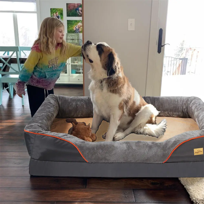 Vibe Geeks Jumbo Orthopedic Dog Bed Elevated Cushion Warm Waterproof Mattress