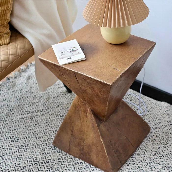 Vibe Geeks Concrete Accent Nordic Sofa Side End Table Pedestal