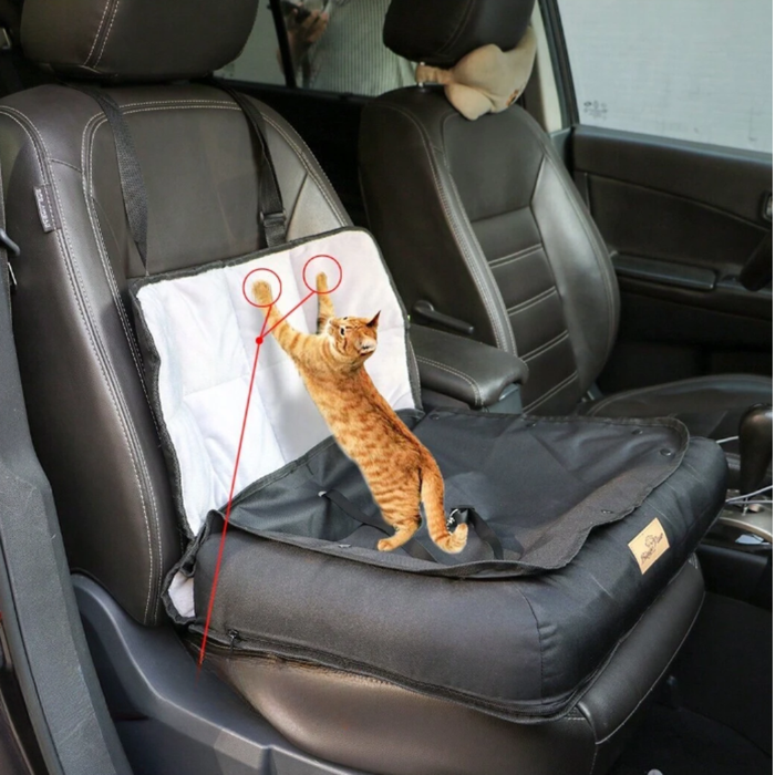 Vibe Geeks Car Seat Bed Waterproof Pet Cushion Mat With Removable Cover And Safety Belt