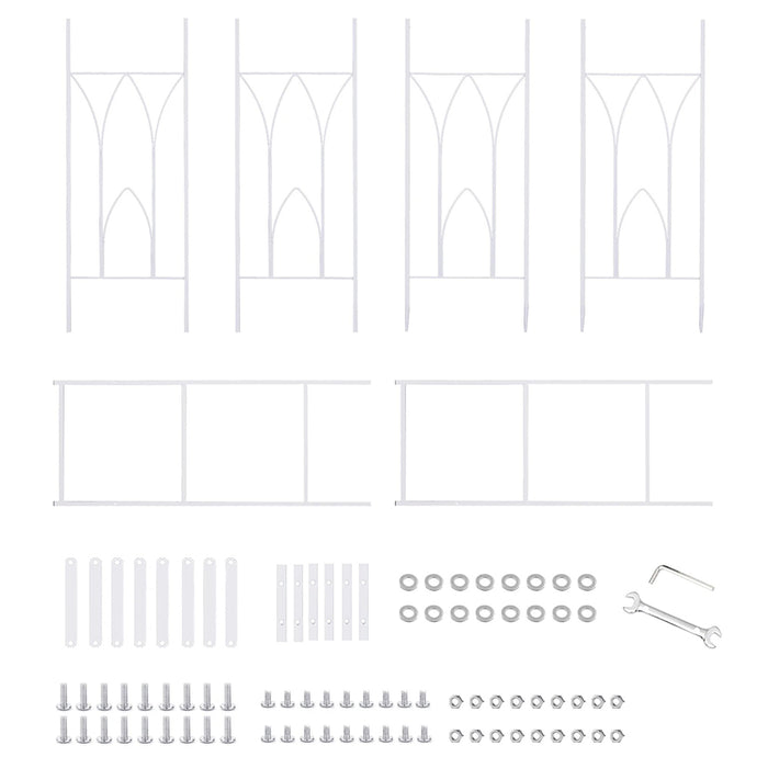 Vibe Geeks Stereoscopic Garden Arch Arbor Metal Wedding Arch Decor Pergola Trellis