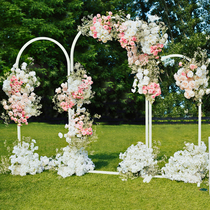 Vibe Geeks Set Of 3 Wedding Metal Backdrop Arch Balloon Frame