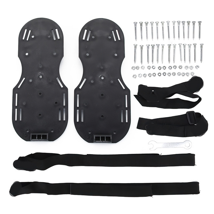 Vibe Geeks Garden Nail Shoes Yard Grass Cultivator Lawn Aerating Spikes Sandals With Adjustable Straps