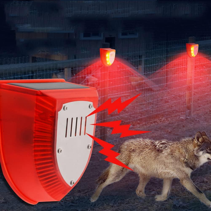 Vibe Geeks Solar Animal Repeller Motion Induction Detector Security Alarm