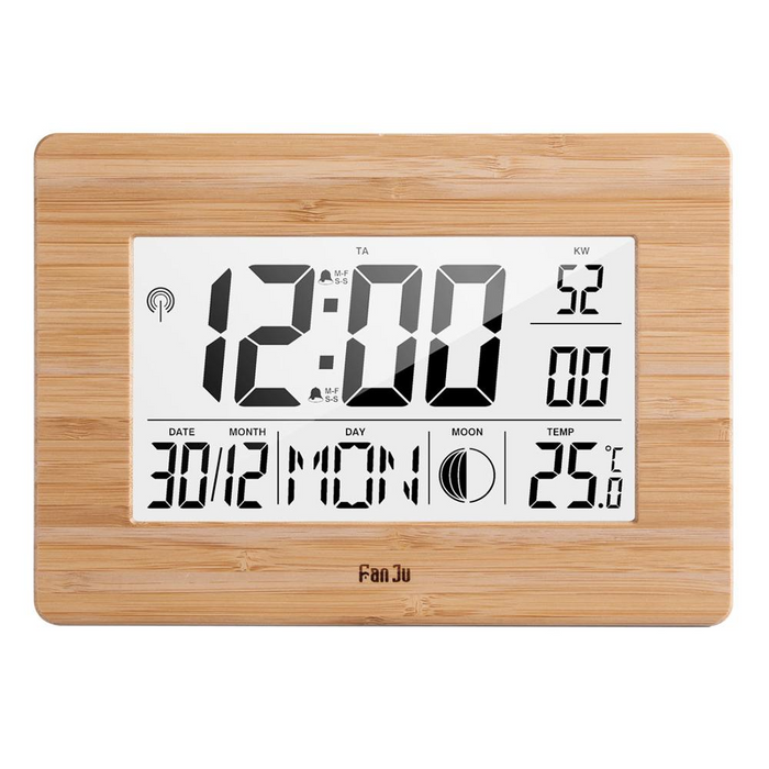 Vibe Geeks Large Lcd Screen Electronic Wall Desk Digital Alarm Clock