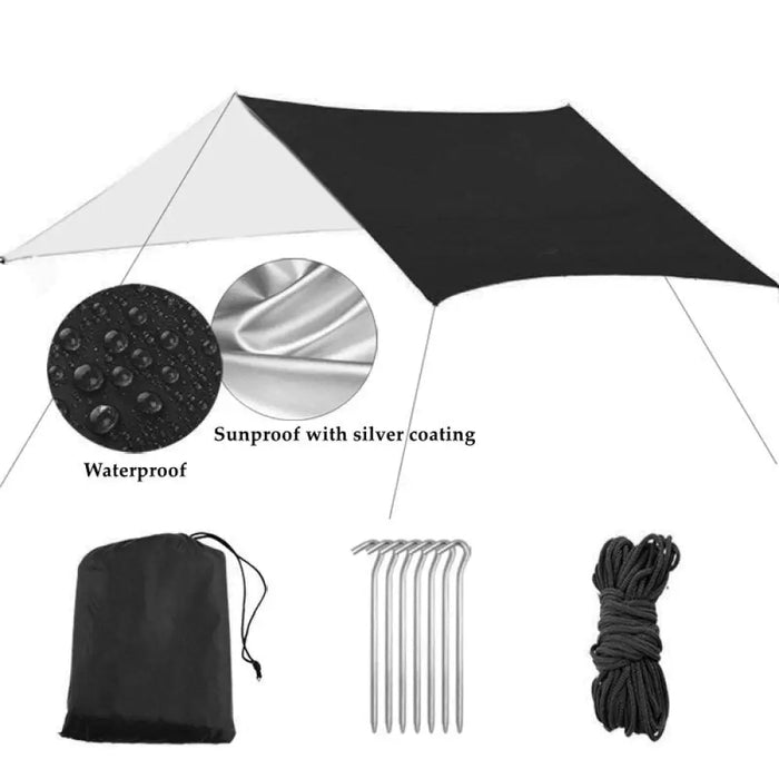 210t Waterproof Tarp Tent Outdoor Portable Foldable