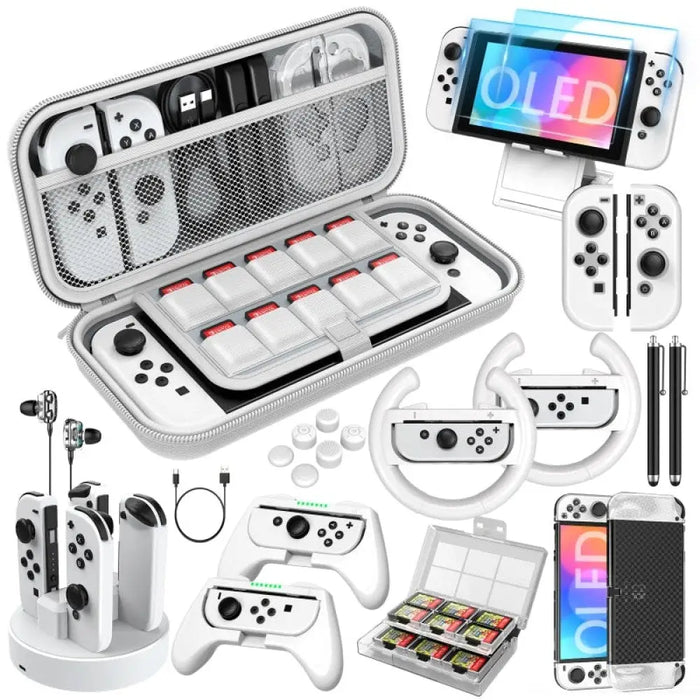 25 In 1 Accessories Kit With Carrying Case For Switch Oled