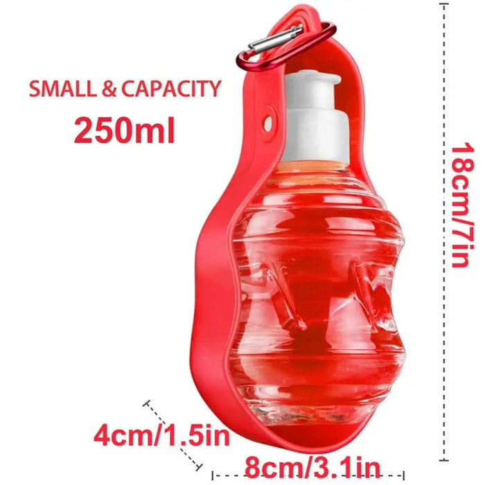 250ml Portable Foldable Cup Water Bottle With Snap Hook