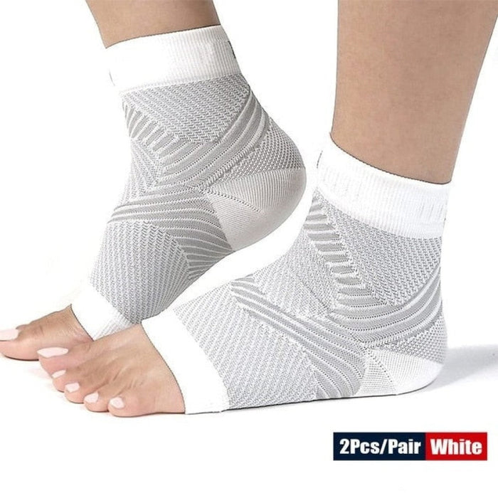 2Pcs/Pair Open Toe Foot Compression Socks for Achilles Tendonitis Brace