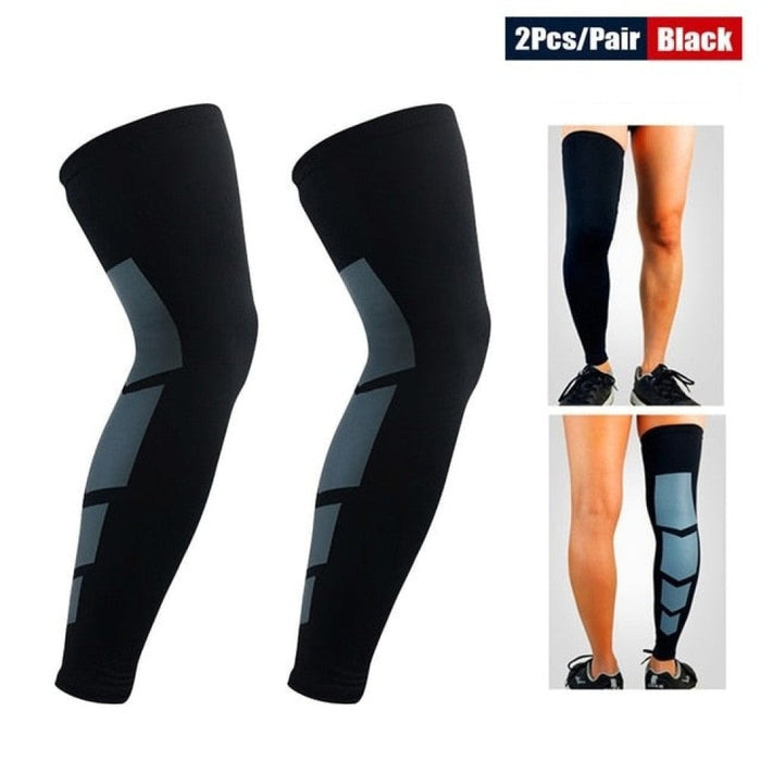 2Pcs/Pair Anti-slip Breathable Long Leg Bracefor Basketball Football Cycling