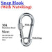 2pcs 304 Stainless Steel Quick Buckle Sunshade Installation