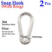 2pcs 304 Stainless Steel Quick Buckle Sunshade Installation