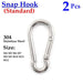 2pcs 304 Stainless Steel Quick Buckle Sunshade Installation