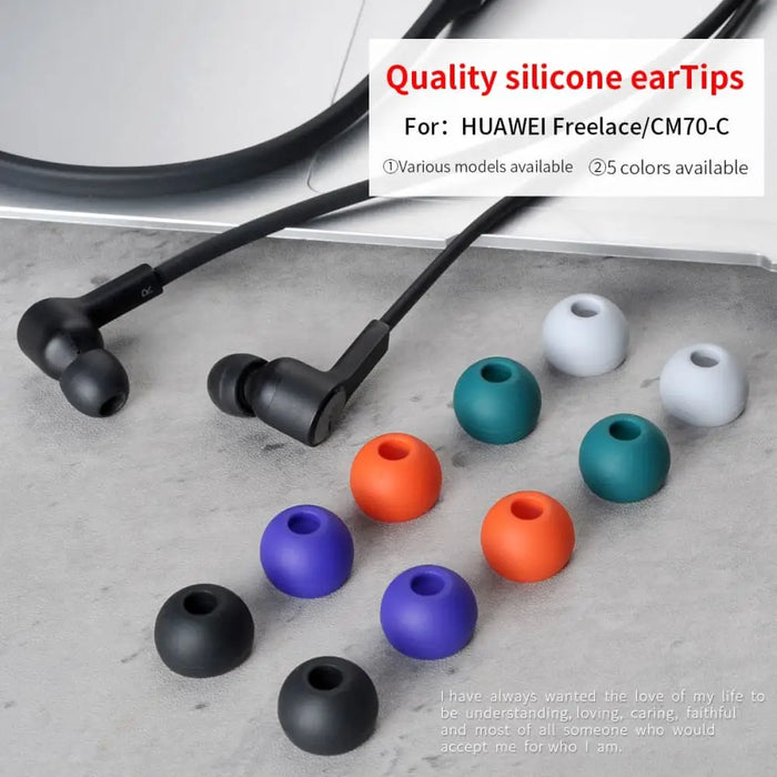 2pcs Breathable In-ear Silicone Ear Tips For Huawei