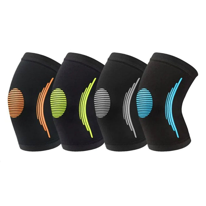 2Pcs Elastic Sports Compression Knee Brace for Running Basketball Weightlifting