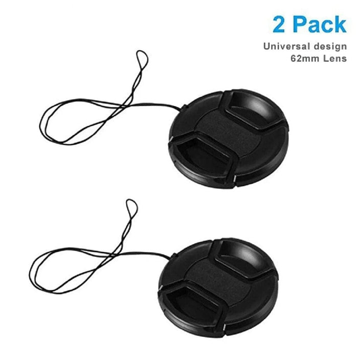 2PCS Universal design 37-105mm Snap-On Lens Cap Keeper Holder For Canon, Nikon, Sony and any Other DSLR Camera