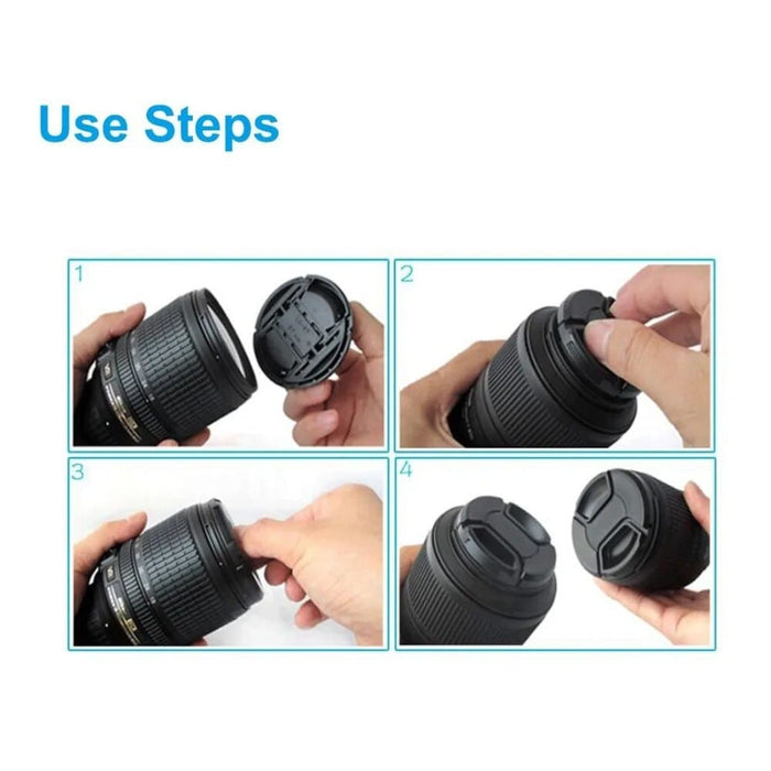 2PCS Universal design 37-105mm Snap-On Lens Cap Keeper Holder For Canon, Nikon, Sony and any Other DSLR Camera