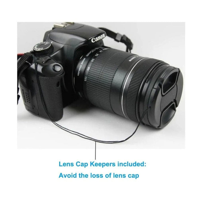 2PCS Universal design 37-105mm Snap-On Lens Cap Keeper Holder For Canon, Nikon, Sony and any Other DSLR Camera