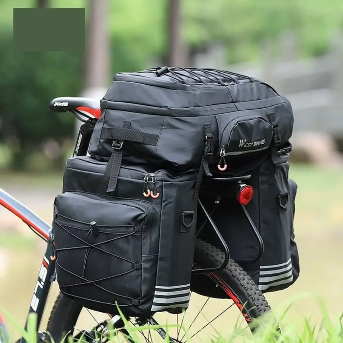 3 In 1 48l Large Capacity Bicycle Bag With Rain Cover