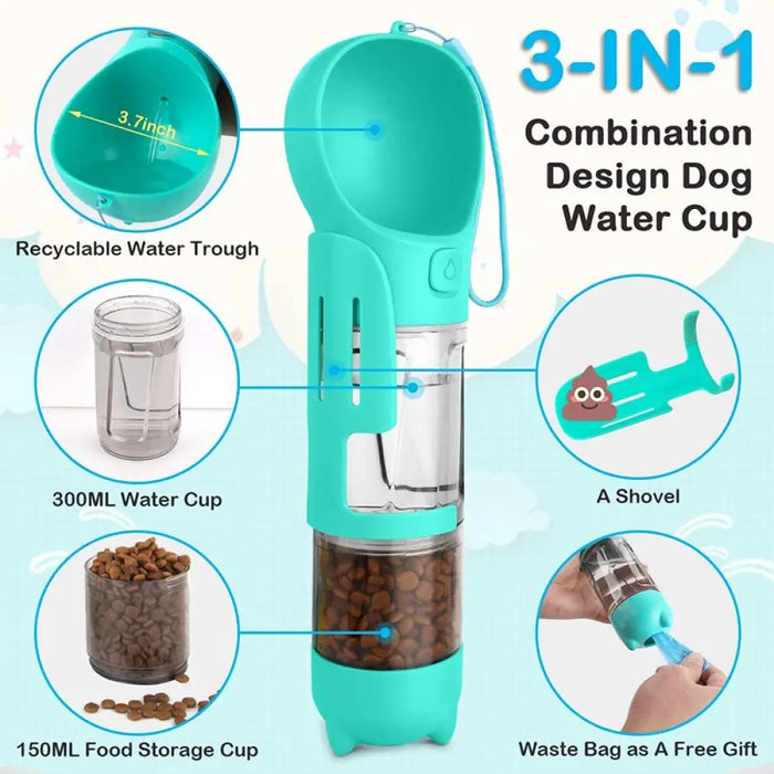 3 In 1 Portable Non-toxic Dog Water Food Container