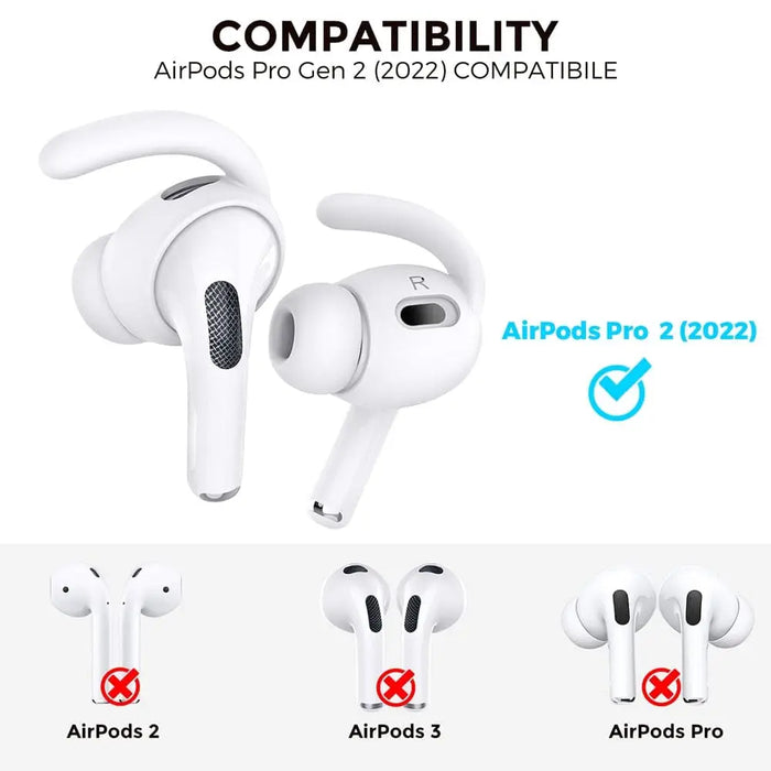 3 Pairs Anti-slip Anti-drop Silicone Ear Hook For Apple