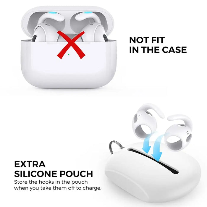 3 Pairs Anti-slip Anti-drop Silicone Ear Hook For Apple