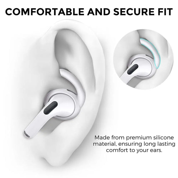 3 Pairs Anti-slip Anti-drop Silicone Ear Hook For Apple