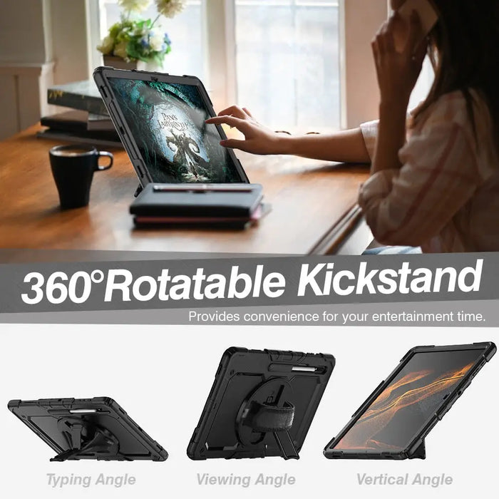 360 Rotatable Kickstand Hand Strap For Samsung Galaxy Tab S8