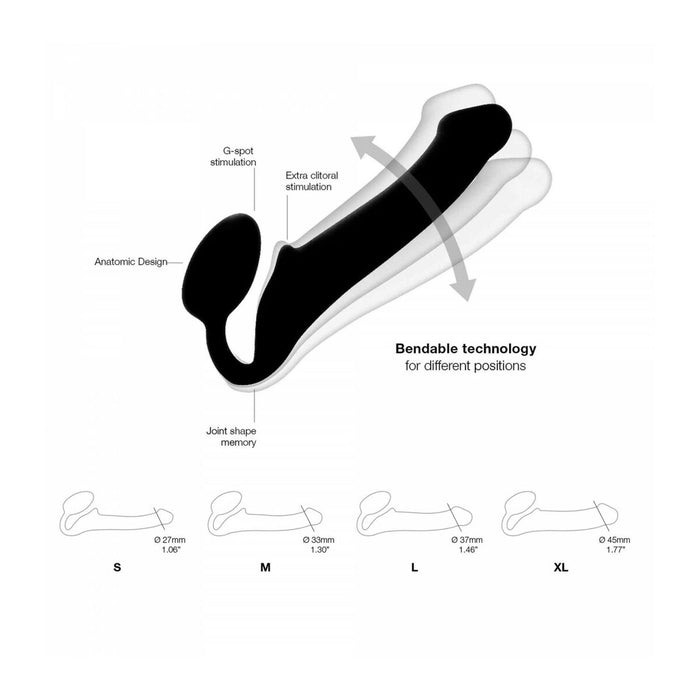 Dildo By Straponme Semirealistic Black M